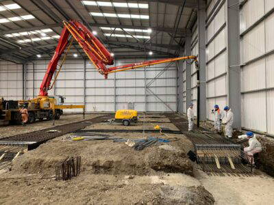 300m3 pours to the internal foundations