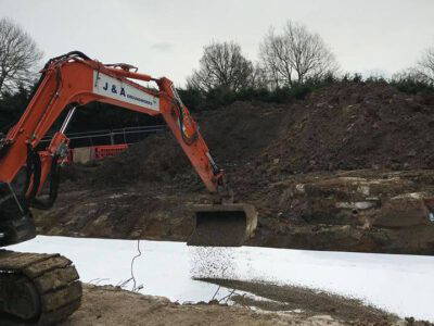 machine digging ground