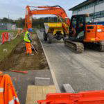 digger at work in Farnborough