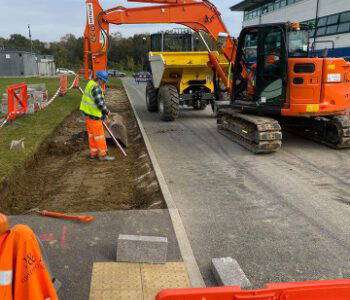 digger at work in Farnborough