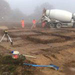 mixer on site in Charvil for Hicks Development