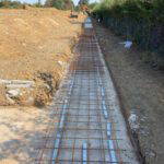 Footings dug, concrete blinding with steel mesh