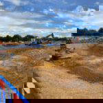 Large excavation ready for a storm water attenuation tank