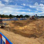 Large excavation ready for a storm water attenuation tank