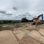 Prepping for concrete crusher